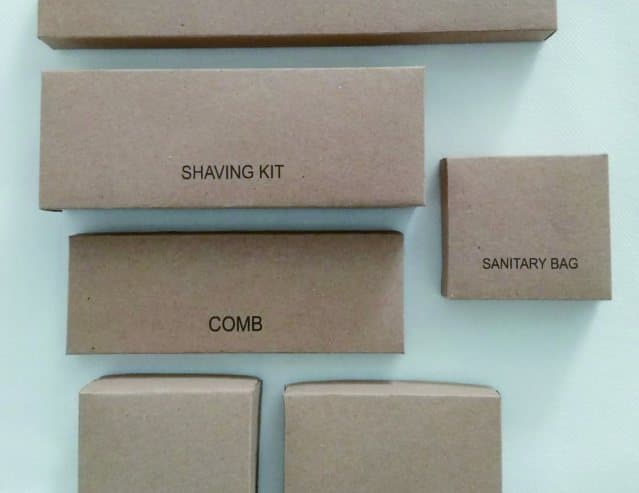 Kemasan kraft eco untuk amenities kamar hotel