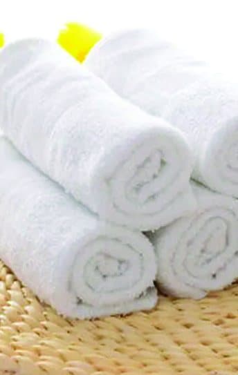 Gulungan handuk putih 100% katun YMH
